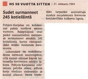 Helsingin Sanomat den 21 augusti 1961
