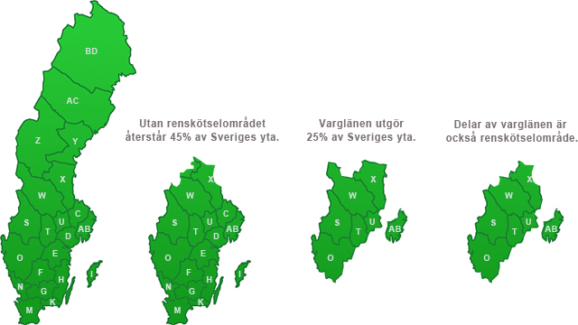 Sveriges vargkarta.