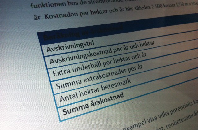 kostnadsberäkningar för stängsel