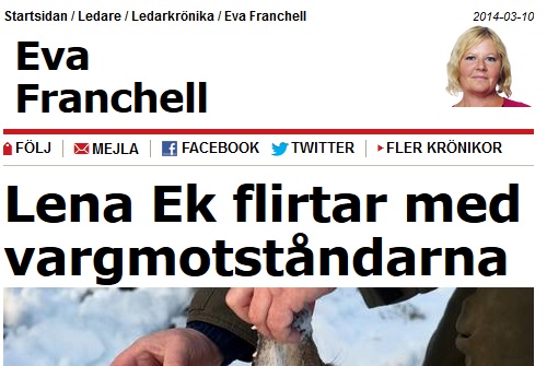 okunnigt om vargens tillväxt från Aftonbladet