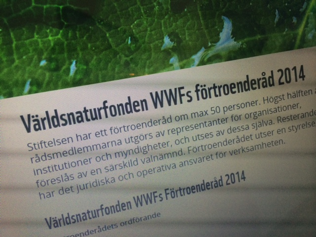 SjF i WWF förtroenderåd